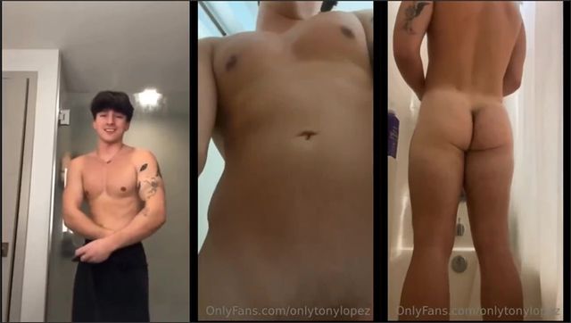 JustTheGays thumbnail for Tony Lopez shows off his body in the shower – onlytonylopez - amateur gay porn from OnlyFans, MyVidster, GayForFans and more! - Shower, Solo, Young & Twink
