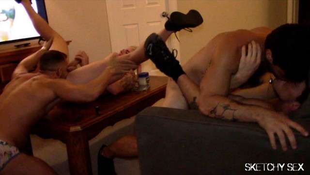 JustTheGays thumbnail for Ass Addict – SketchySex - video