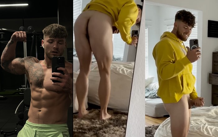 JustTheGays thumbnail for Bhizzi shows off his ass while he jerks off - amateur gay porn from OnlyFans, MyVidster, GayForFans and more! - 