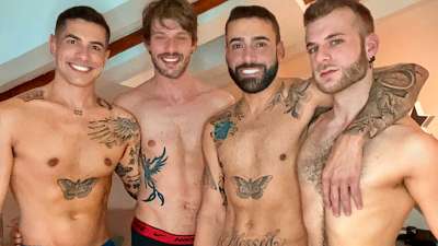 JustTheGays thumbnail for Xtianko, Roxas, Edu Phoenix and Giovani Jacob – a hard group fucking - amateur gay porn from OnlyFans, MyVidster, GayForFans and more! - 