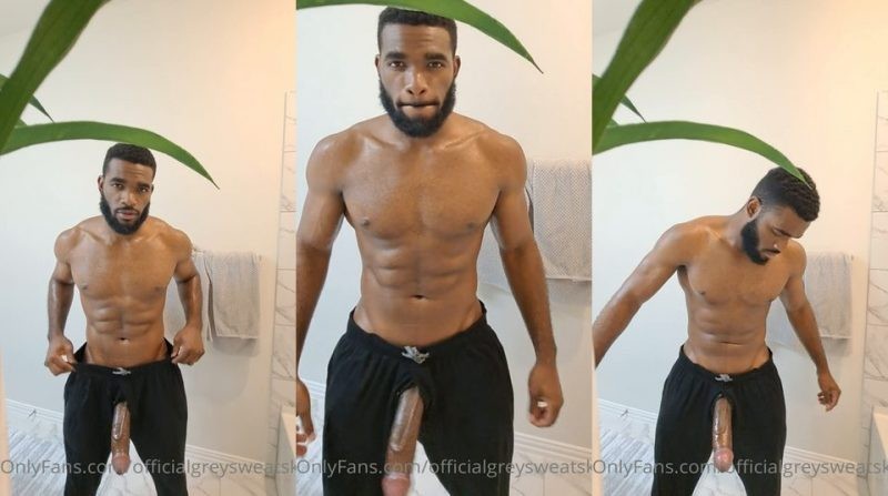 JustTheGays thumbnail for officialgreysweatsk – showing off my massive cock - amateur gay porn from OnlyFans, MyVidster, GayForFans and more! - 