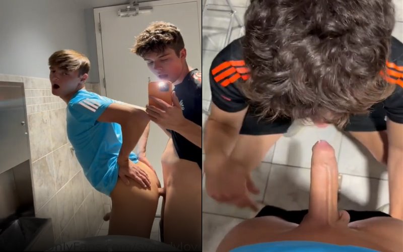 JustTheGays thumbnail for Svandylove fucks in bathroom - amateur gay porn from OnlyFans, MyVidster, GayForFans and more! - 