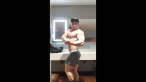 JustTheGays thumbnail for Flexing in the gym locker room OfficialCollinSimpson - amateur gay porn from OnlyFans, MyVidster, GayForFans and more! - Shorts, video