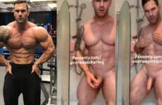 JustTheGays thumbnail for Bodybuilder Andrew Pickering naked in shower - amateur gay porn from OnlyFans, MyVidster, GayForFans and more! -