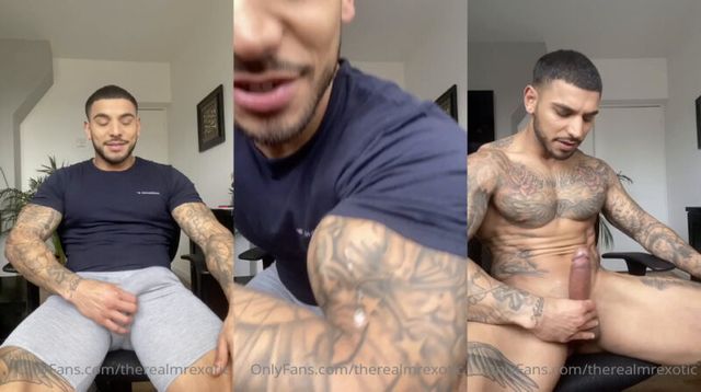 JustTheGays thumbnail for therealmrexotic?shows off his muscles and cock - amateur gay porn from OnlyFans, MyVidster, GayForFans and more! -