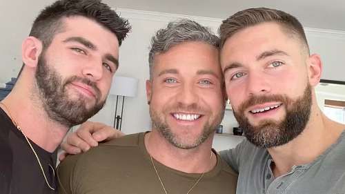 JustTheGays thumbnail for Colby Melvin, Xavier Robitaille, and Griffin Barrows fuck