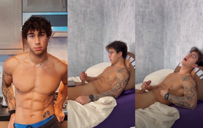 JustTheGays thumbnail for Evan Lamicella jerks off while watching porn - amateur gay porn from OnlyFans, MyVidster, GayForFans and more! -