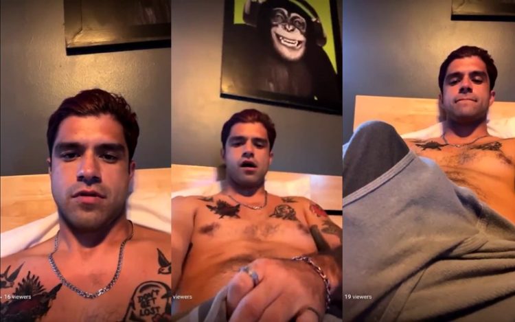 JustTheGays thumbnail for Tiktoker shows off his bulge before bed - amateur gay porn from OnlyFans, MyVidster, GayForFans and more! - Solo, TikTok
