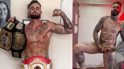 JustTheGays thumbnail for Boxer Robbie Gaine shows off his body and cock - amateur gay porn from OnlyFans, MyVidster, GayForFans and more! - Shorts, video