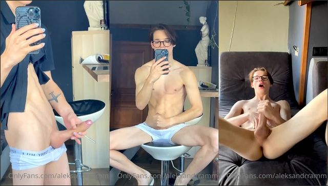 JustTheGays thumbnail for aleksandrramm shows off his ass and jerks off - amateur gay porn from OnlyFans, MyVidster, GayForFans and more! -