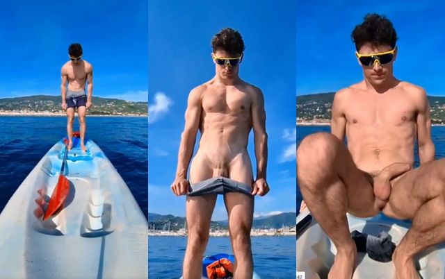 JustTheGays thumbnail for Elmastrocollection – jerking off on a kayak on the open water - amateur gay porn from OnlyFans, MyVidster, GayForFans and more! - Jerk Off