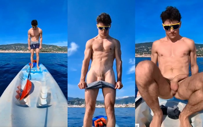 JustTheGays thumbnail for Elmastrocollection – jerking off on a kayak on the open water - amateur gay porn from OnlyFans, MyVidster, GayForFans and more! - 