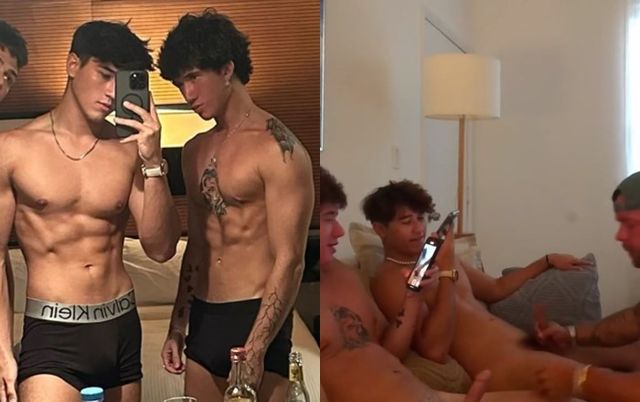 JustTheGays thumbnail for Ethan Wilson (wilsonesthetics) and Mickeyy get sucked by Kingpayton211 - amateur gay porn from OnlyFans, MyVidster, GayForFans and more! -