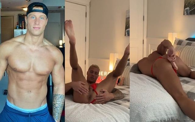 JustTheGays thumbnail for Nathan Webb fucks himself with a dildo - amateur gay porn from OnlyFans, MyVidster, GayForFans and more! - Jerk Off, Solo, Toys