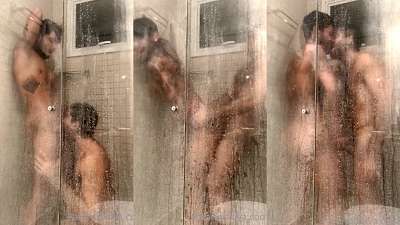 JustTheGays thumbnail for Paranoiaviva and Diego Sans fuck in the shower - amateur gay porn from OnlyFans, MyVidster, GayForFans and more! - Anal, Shower