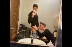 JustTheGays thumbnail for Alex Grant With A Twink In A Public Restroom - amateur gay porn from OnlyFans, MyVidster, GayForFans and more! - video