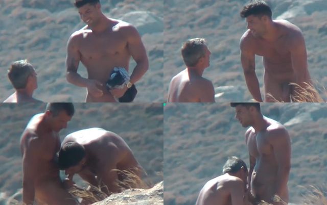 JustTheGays thumbnail for Guy gets sucked by a mature guy on the cliffs - amateur gay porn from OnlyFans, MyVidster, GayForFans and more! - Oral
