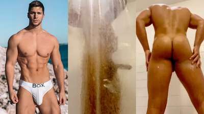 JustTheGays thumbnail for Kyle Hynick shows off his ass in the shower - amateur gay porn from OnlyFans, MyVidster, GayForFans and more! - 