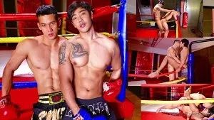 JustTheGays thumbnail for Boxing Training – Kenvin (ntqvn5) and SemenX fuck in the ring - amateur gay porn from OnlyFans, MyVidster, GayForFans and more! -