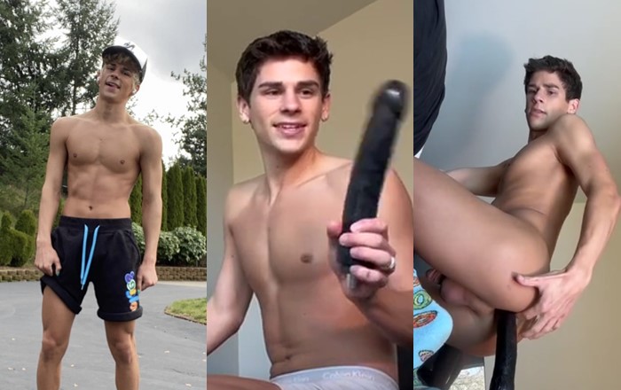 JustTheGays thumbnail for Derkslurp tests the limits of his hole with a massive dildo - amateur gay porn from OnlyFans, MyVidster, GayForFans and more! - 
