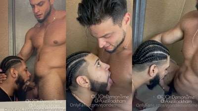 JustTheGays thumbnail for EJOnDemonTime and Axel Rockham – a blowjob - amateur gay porn from OnlyFans, MyVidster, GayForFans and more! - 