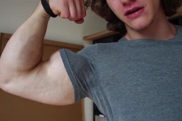 JustTheGays thumbnail for Flexing hard and showing off my mucles Adrian Kovats - amateur gay porn from OnlyFans, MyVidster, GayForFans and more! - video