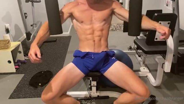 JustTheGays thumbnail for Working out with a hard cock Chaz Dylanger - amateur gay porn from OnlyFans, MyVidster, GayForFans and more! - Shorts, video