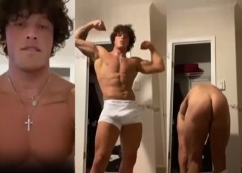 JustTheGays thumbnail for Young buff guy shows off his body - amateur gay porn from OnlyFans, MyVidster, GayForFans and more! -
