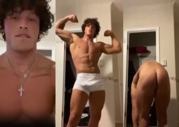 JustTheGays thumbnail for Young buff guy shows off his body - amateur gay porn from OnlyFans, MyVidster, GayForFans and more! - 