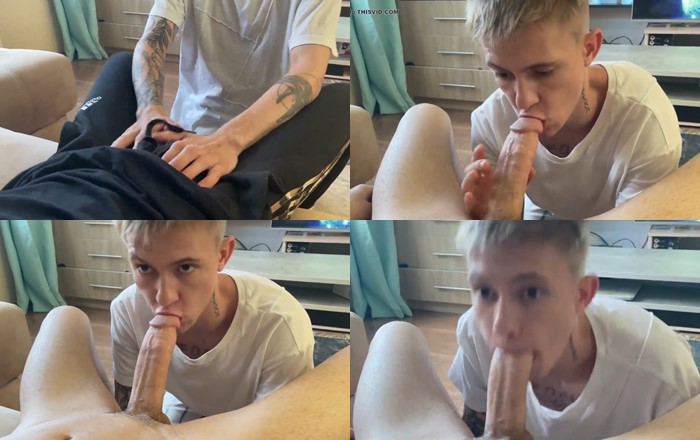 JustTheGays thumbnail for Young guy sucks his boyfriend’s cock - amateur gay porn from OnlyFans, MyVidster, GayForFans and more! - 