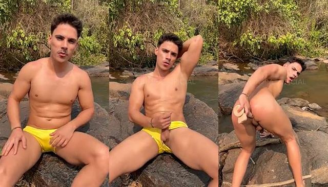 JustTheGays thumbnail for Chulipa jerks off while he fucks himself with a dildo by the river - amateur gay porn from OnlyFans, MyVidster, GayForFans and more! -