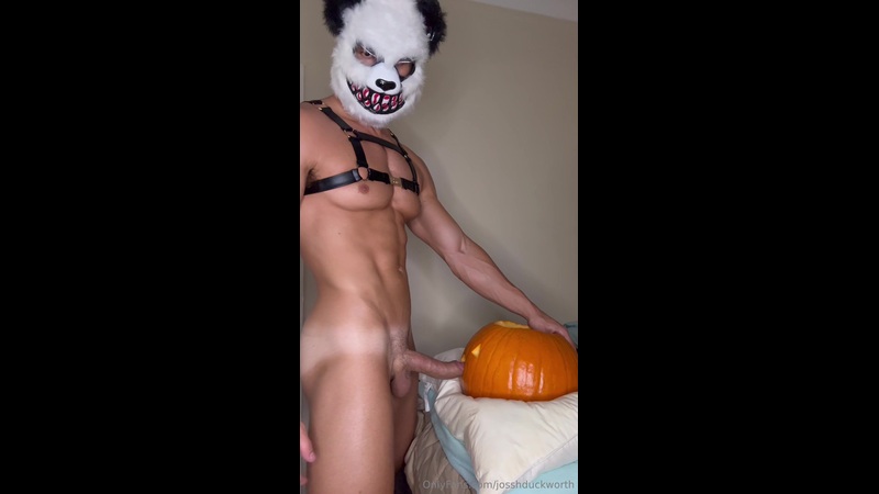 JustTheGays thumbnail for Fucking a pumpkin while wearing my harness – Halloween Special – Josh Duckworth (josshduckworth) - amateur gay porn from OnlyFans, MyVidster, GayForFans and more! - 