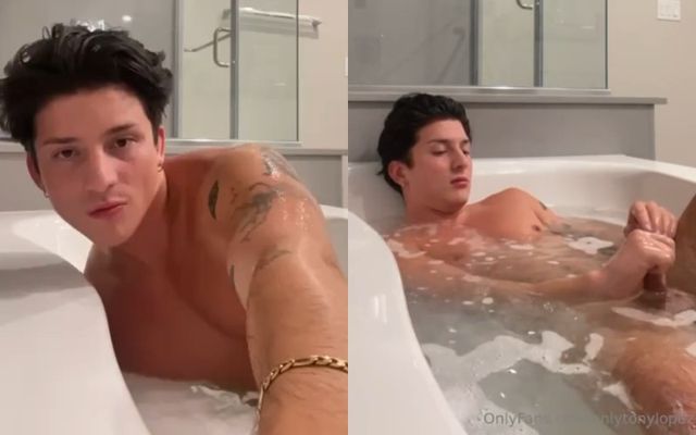 JustTheGays thumbnail for onlytonylopez takes a bath - amateur gay porn from OnlyFans, MyVidster, GayForFans and more! - Solo, Young & Twink