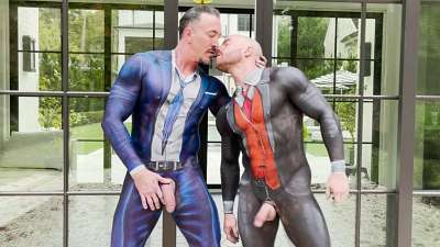JustTheGays thumbnail for Taints And Body Paints with Michael Mejia – Rick and Griff - amateur gay porn from OnlyFans, MyVidster, GayForFans and more! - 