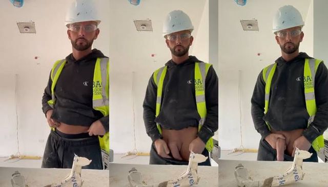JustTheGays thumbnail for Clip of a construction worker showing off his massive cock - amateur gay porn from OnlyFans, MyVidster, GayForFans and more! - 