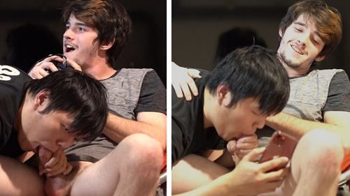 JustTheGays thumbnail for Qisenh – a blowjob while gaming - amateur gay porn from OnlyFans, MyVidster, GayForFans and more! -