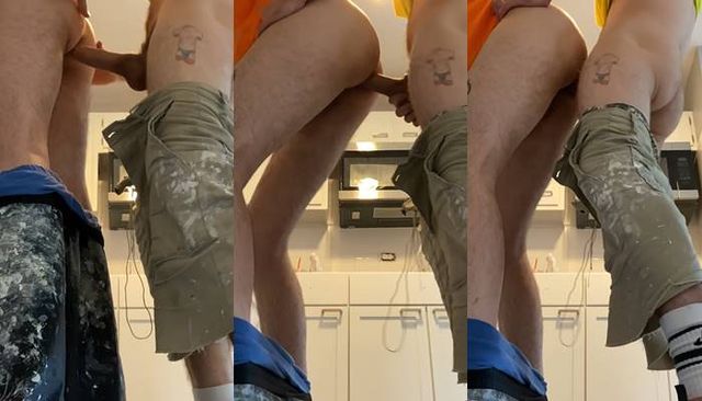 JustTheGays thumbnail for Raw breeding in the kitchen - amateur gay porn from OnlyFans, MyVidster, GayForFans and more! - 