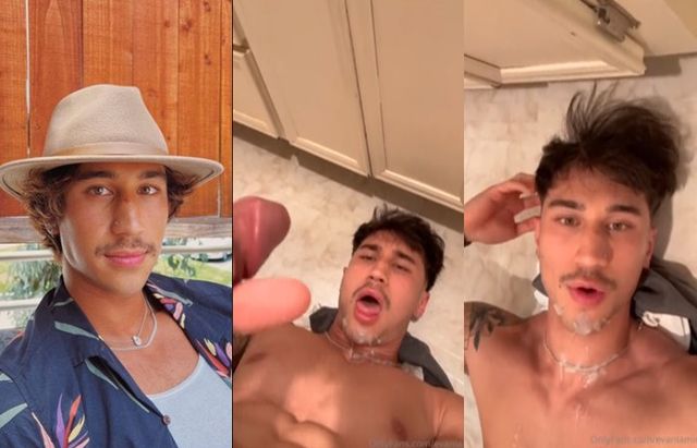 JustTheGays thumbnail for Evan Lamicella shoots cum all over his face on the bathroom floor - amateur gay porn from OnlyFans, MyVidster, GayForFans and more! - 