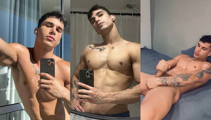 JustTheGays thumbnail for Ripped latin twink Lucas Oliveira (PiqueZika) strokes his rock hard dick for you - amateur gay porn from OnlyFans, MyVidster, GayForFans and more! - 