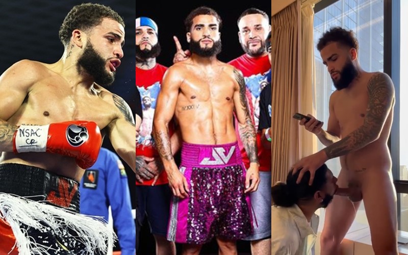 JustTheGays thumbnail for Fighter Josue Vargas gets a very sloppy blowjob - amateur gay porn from OnlyFans, MyVidster, GayForFans and more! -