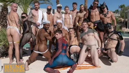 JustTheGays thumbnail for The BarebackPlus Costume Ball 17-Man Orgy – Chapter 1 - amateur gay porn from OnlyFans, MyVidster, GayForFans and more! - 