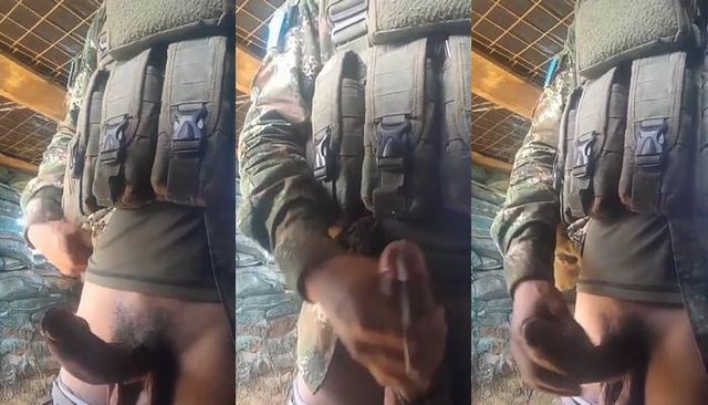 JustTheGays thumbnail for Army soldier with a big cock jerks off and shoots his load - amateur gay porn from OnlyFans, MyVidster, GayForFans and more! -