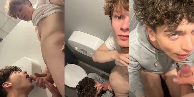 JustTheGays thumbnail for Cheeky boys blowjob in the mall bathroom - amateur gay porn from OnlyFans, MyVidster, GayForFans and more! - Oral, Young & Twink