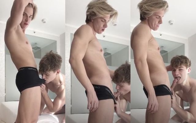JustTheGays thumbnail for Frostyonly – sucking Toran Rohde (toranssexlife) - amateur gay porn from OnlyFans, MyVidster, GayForFans and more! - Oral, Young & Twink