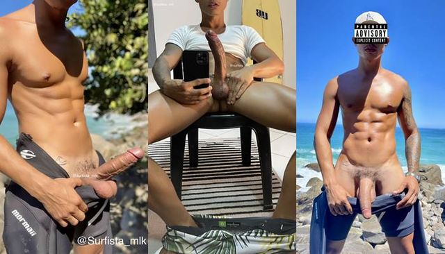 JustTheGays thumbnail for Surfista_MLK jerks his big cock and cums on his hand - amateur gay porn from OnlyFans, MyVidster, GayForFans and more! -