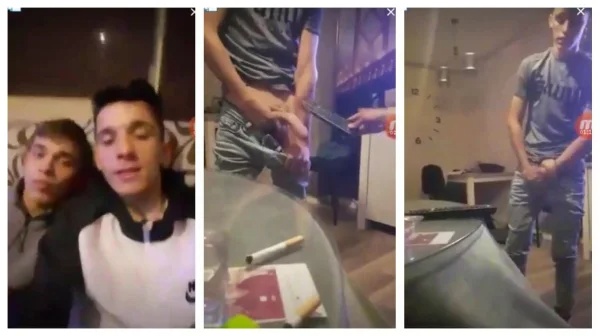 Drunk guys measure eachother’s cocks OnlyGays