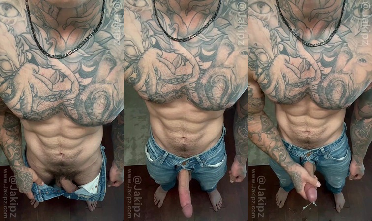 JustTheGays thumbnail for Stroking my big cock in jeans while talking dirty – Jake Andrich (Jakipz) - amateur gay porn from OnlyFans, MyVidster, GayForFans and more! - 