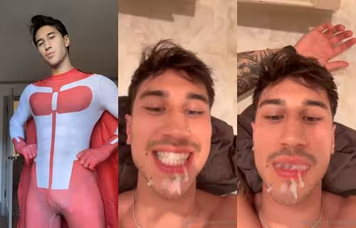 Evan Lamicella jerks off in the car and later gives himself a facial - Evan Lamicella Porn - JustTheGays