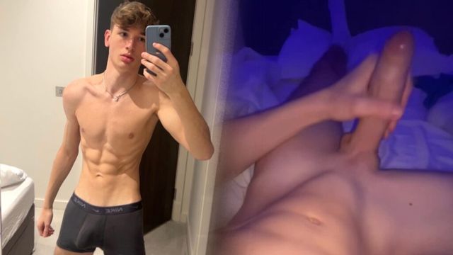 JustTheGays thumbnail for Hung 18 year old college student Kai Woods jerks off and cums on his abs - amateur gay porn from OnlyFans, MyVidster, GayForFans and more! - 