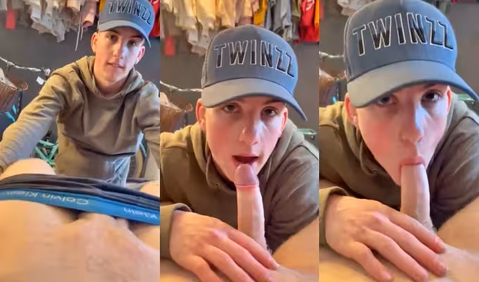 Twink sucks on a cock - unknown Porn - JustTheGays